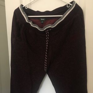 Burgundy Roots Sweatpants Size L